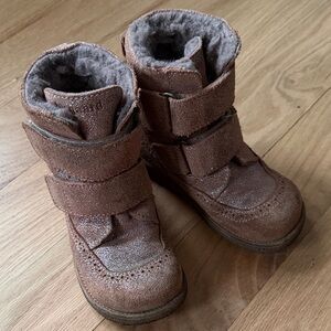 Bisgaard Elba Tex Kids Dusty Rose sparkle Suede Wool Lined Winter Boots EUR 28